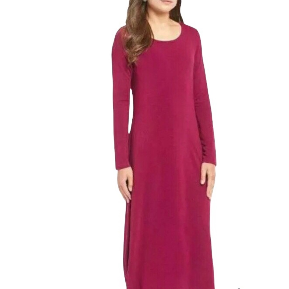 Bryn Walker Philippa burgundy midi shift dress size S